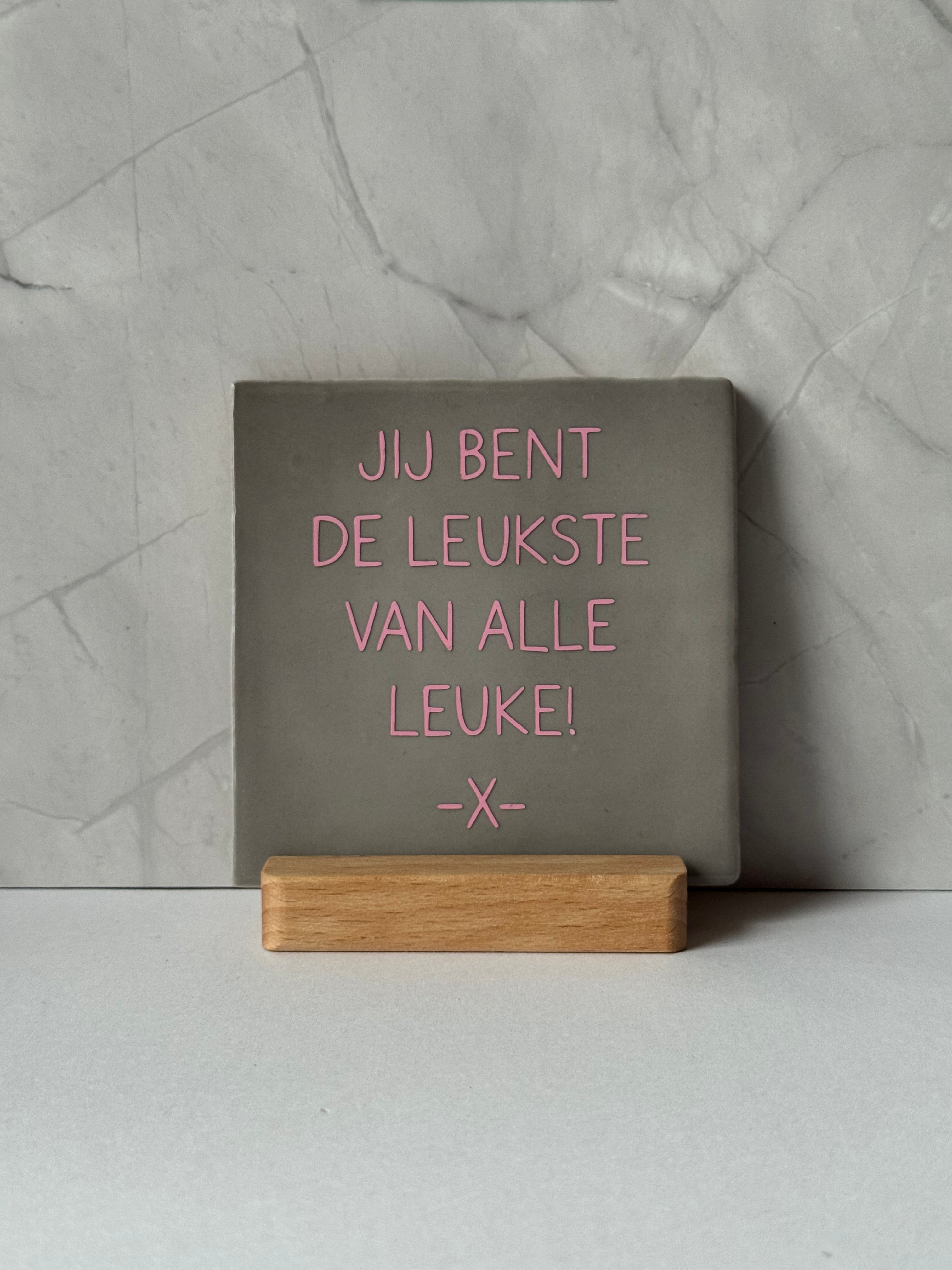 Tegeltje 'jij bent de leukste van alle leuke'