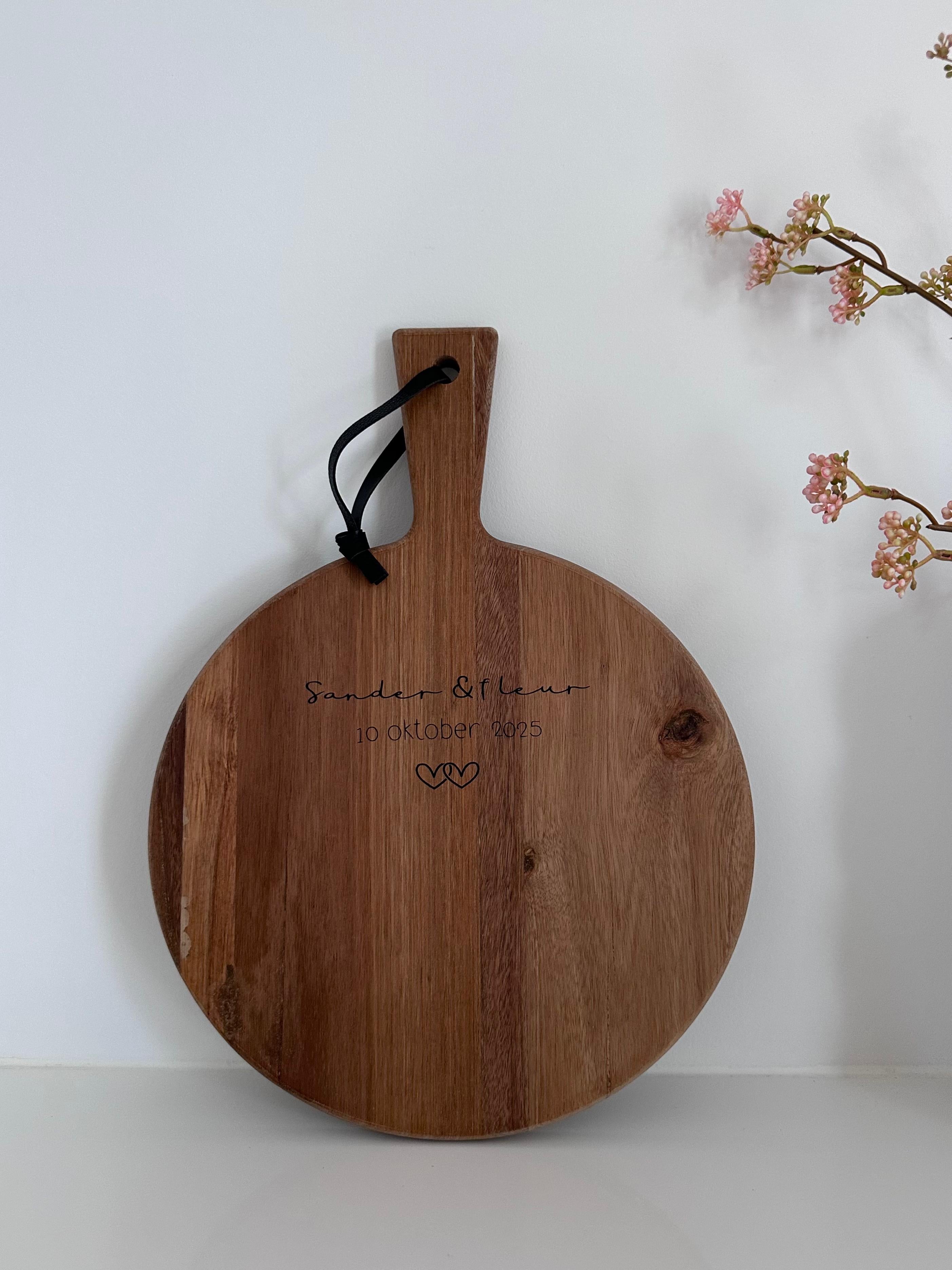 Borrelplank met namen & datum