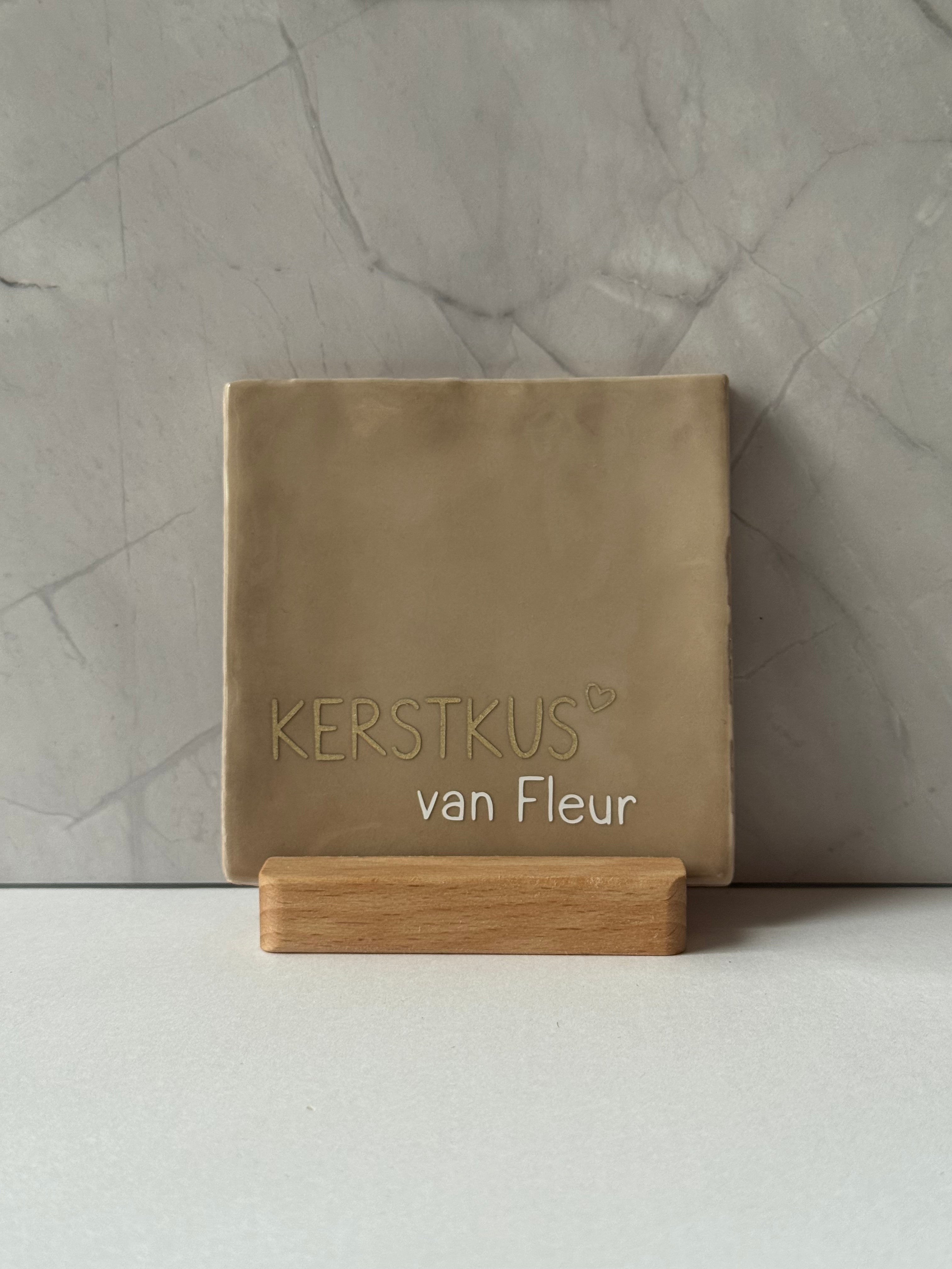 Tegeltje 'kerstkus gepersonaliseerd'