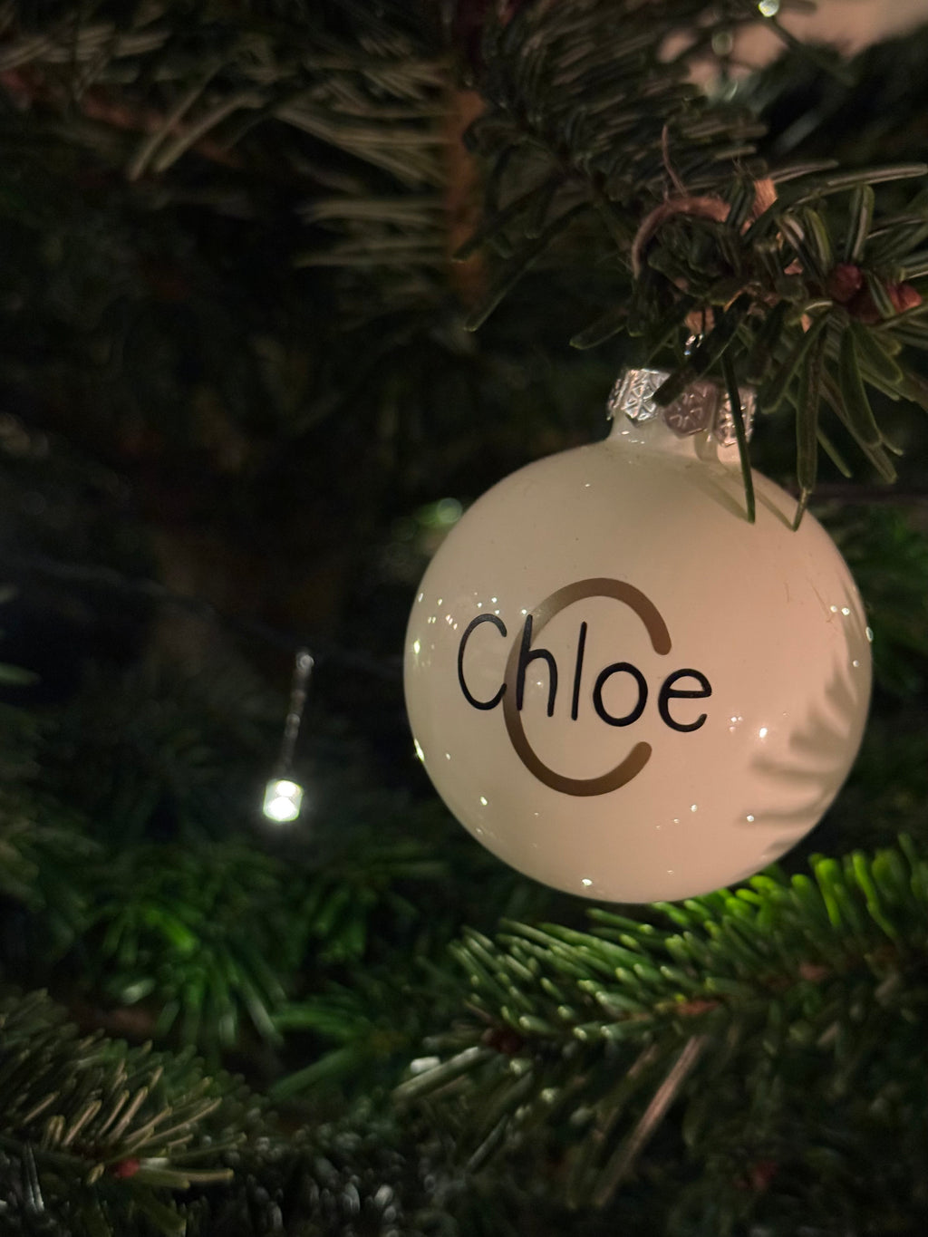 Kerstbal met eigen naam