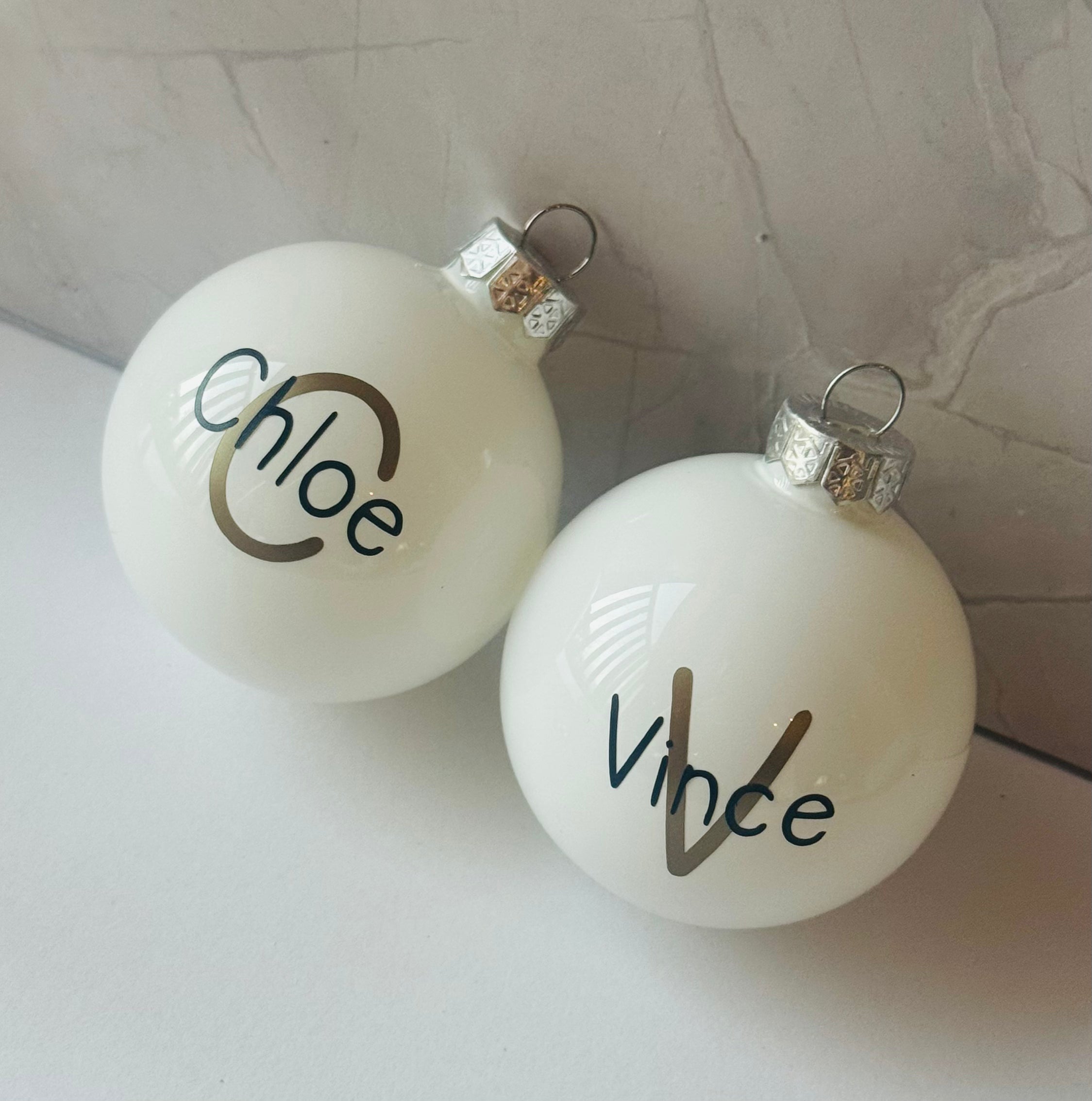 Kerstbal met eigen naam