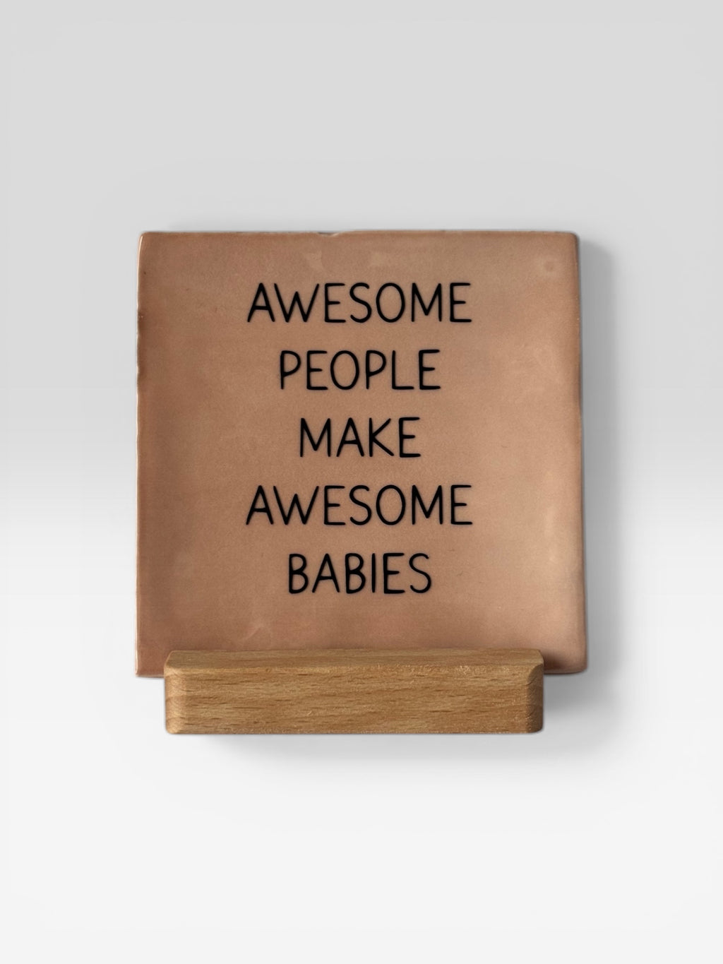 Baby tegel ‘awesome people make awesome babies’