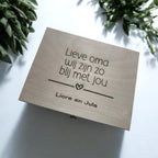 Theedoos oma/ mama gepersonaliseerd met namen