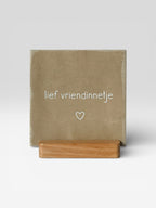 Tegeltje 'lief vriendinnetje'