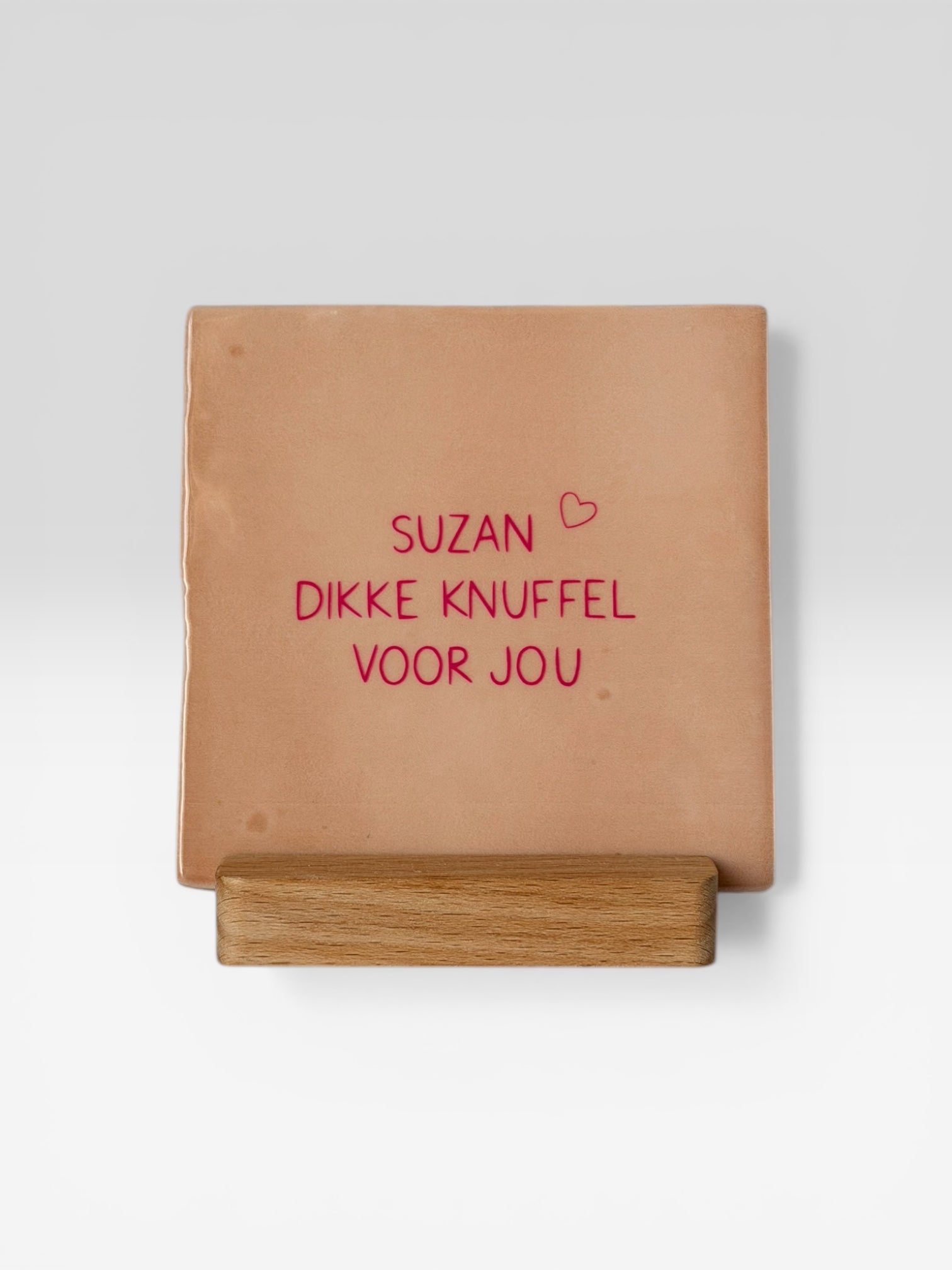 Tegeltje gepersonaliseerd 'dikke knuffel voor jou’