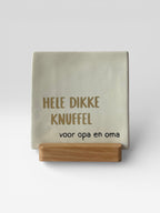 Tegeltje 'Hele dikke knuffel voor opa en oma'